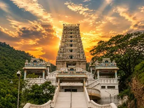 Marudhamalai Murugan Temple is one of the most popular hill temples near Punya Farms in Coimbatore.